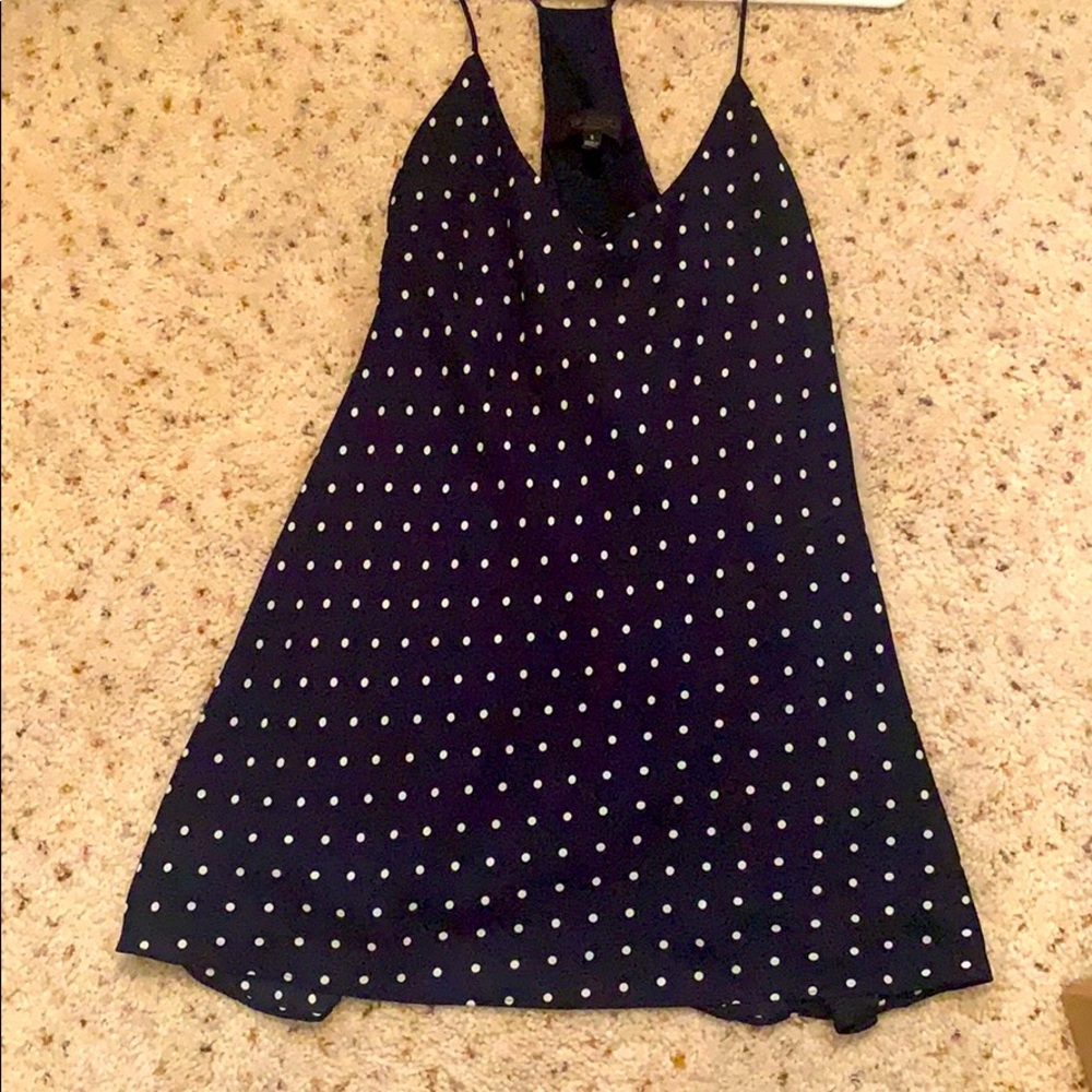 Polka Dot Razor Back Blouse